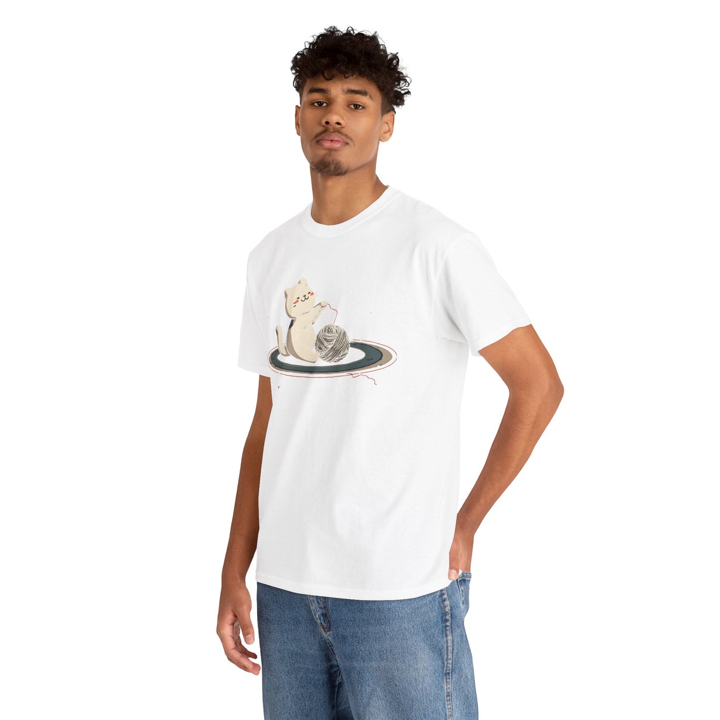 Cat On Saturn Graphic Tee