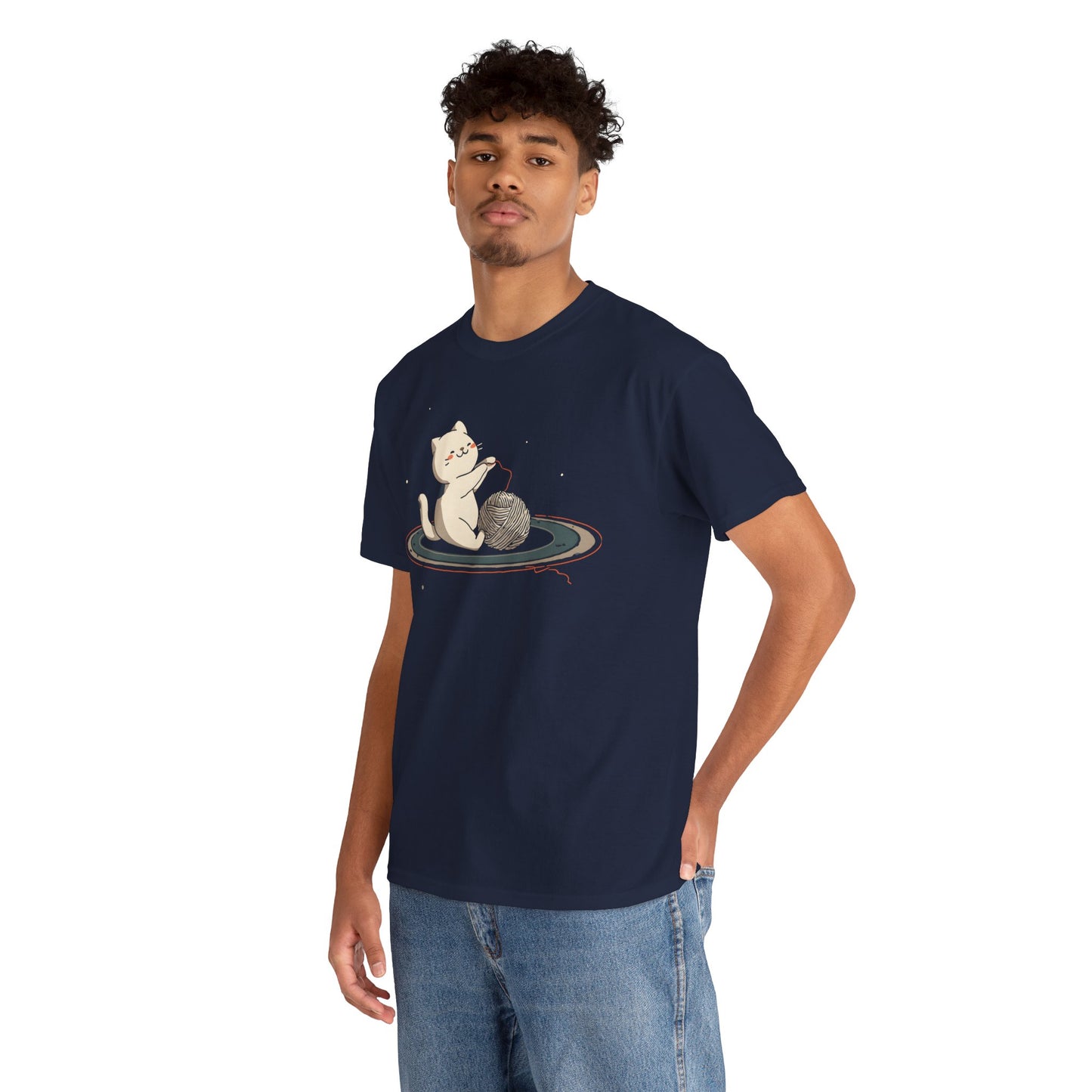 Cat On Saturn Graphic Tee