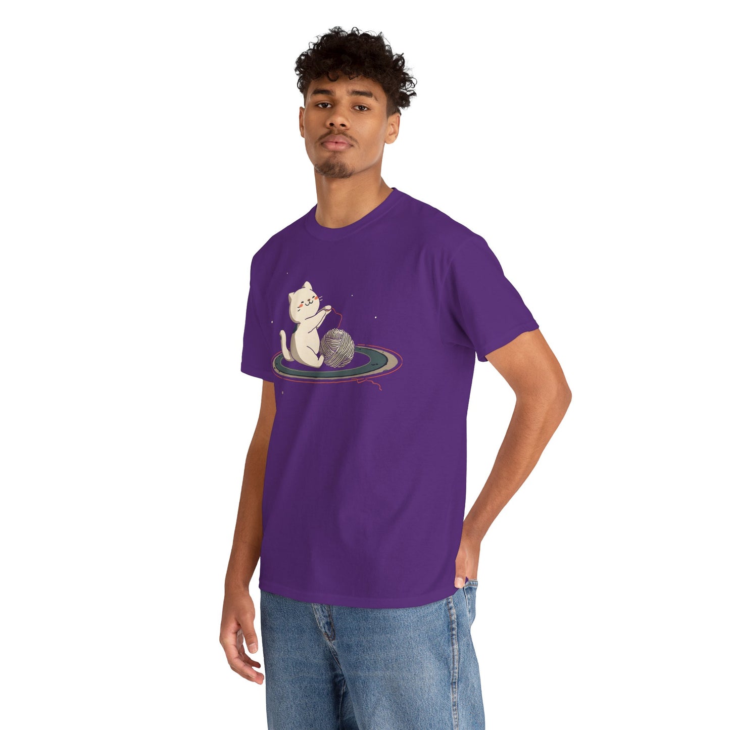 Cat On Saturn Graphic Tee