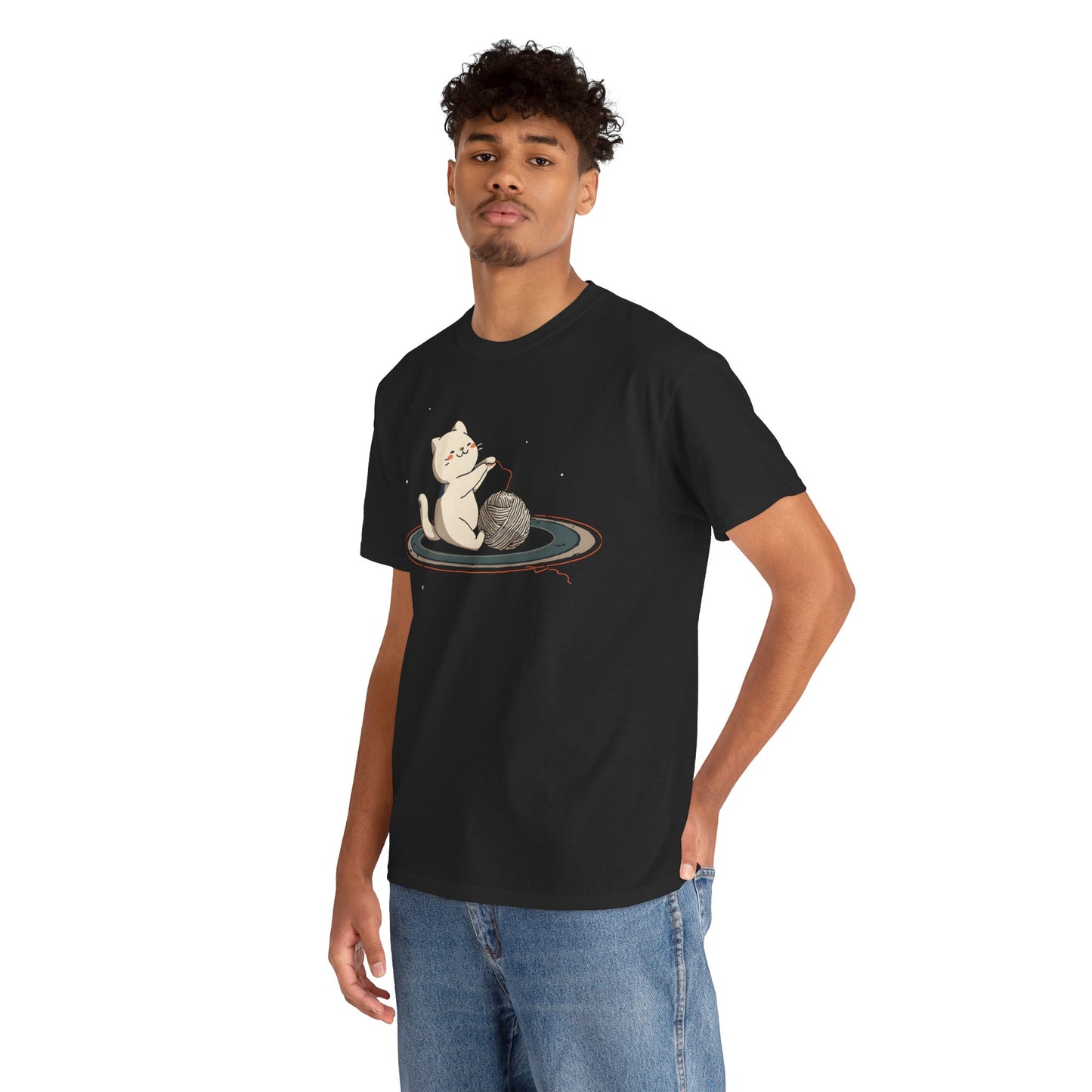 Cat On Saturn Graphic Tee
