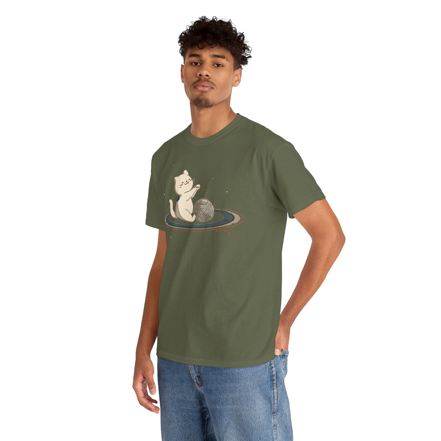 Cat On Saturn Graphic Tee