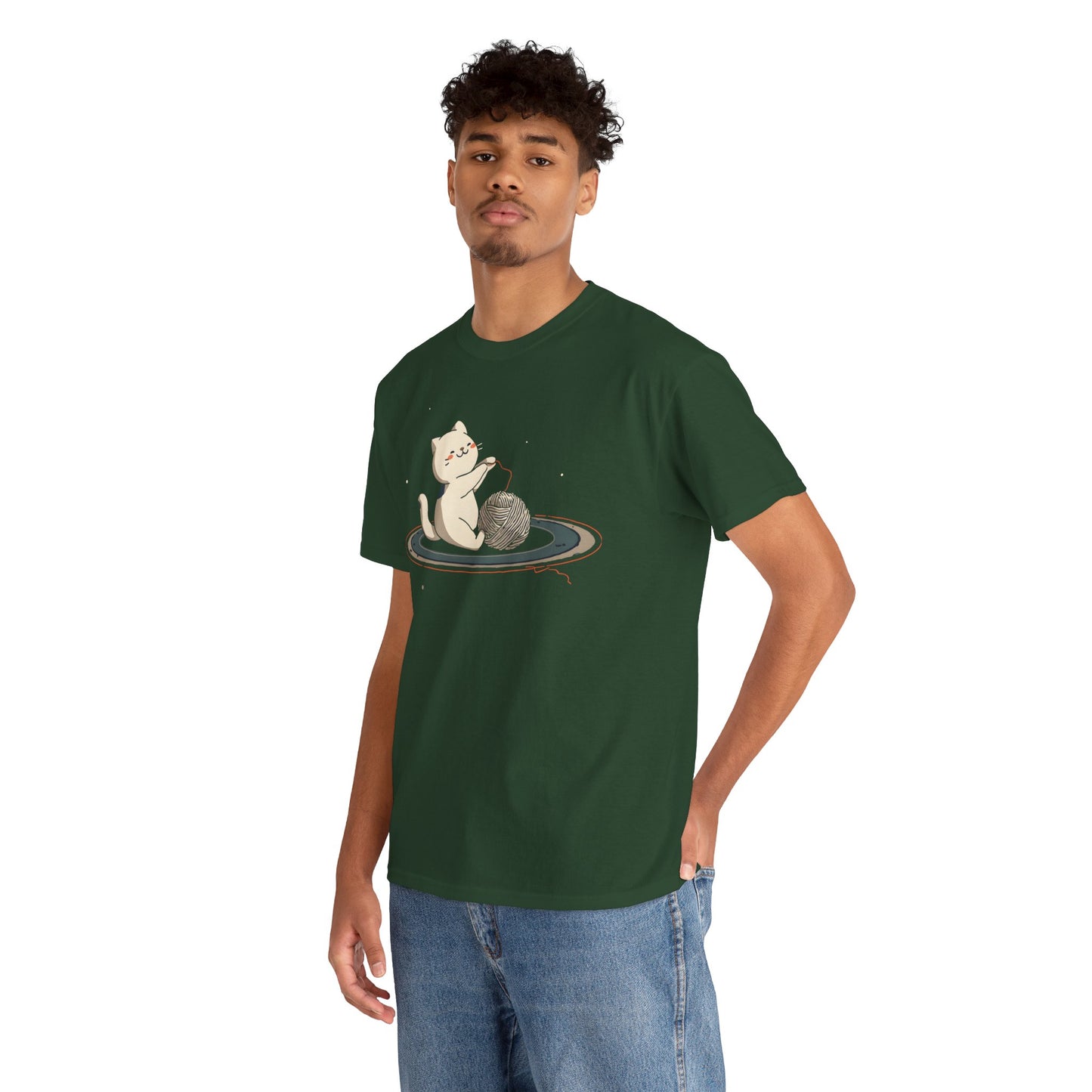 Cat On Saturn Graphic Tee