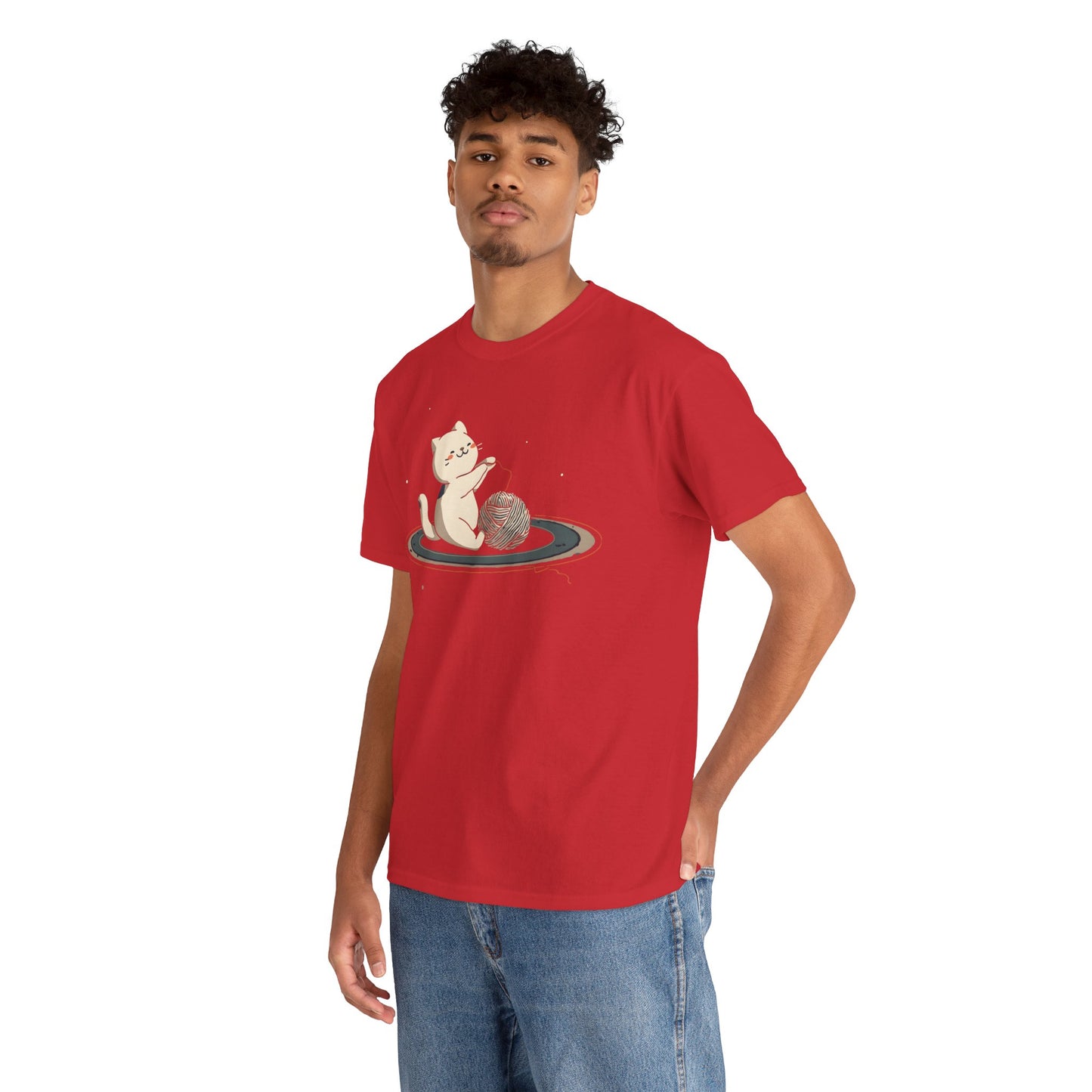 Cat On Saturn Graphic Tee