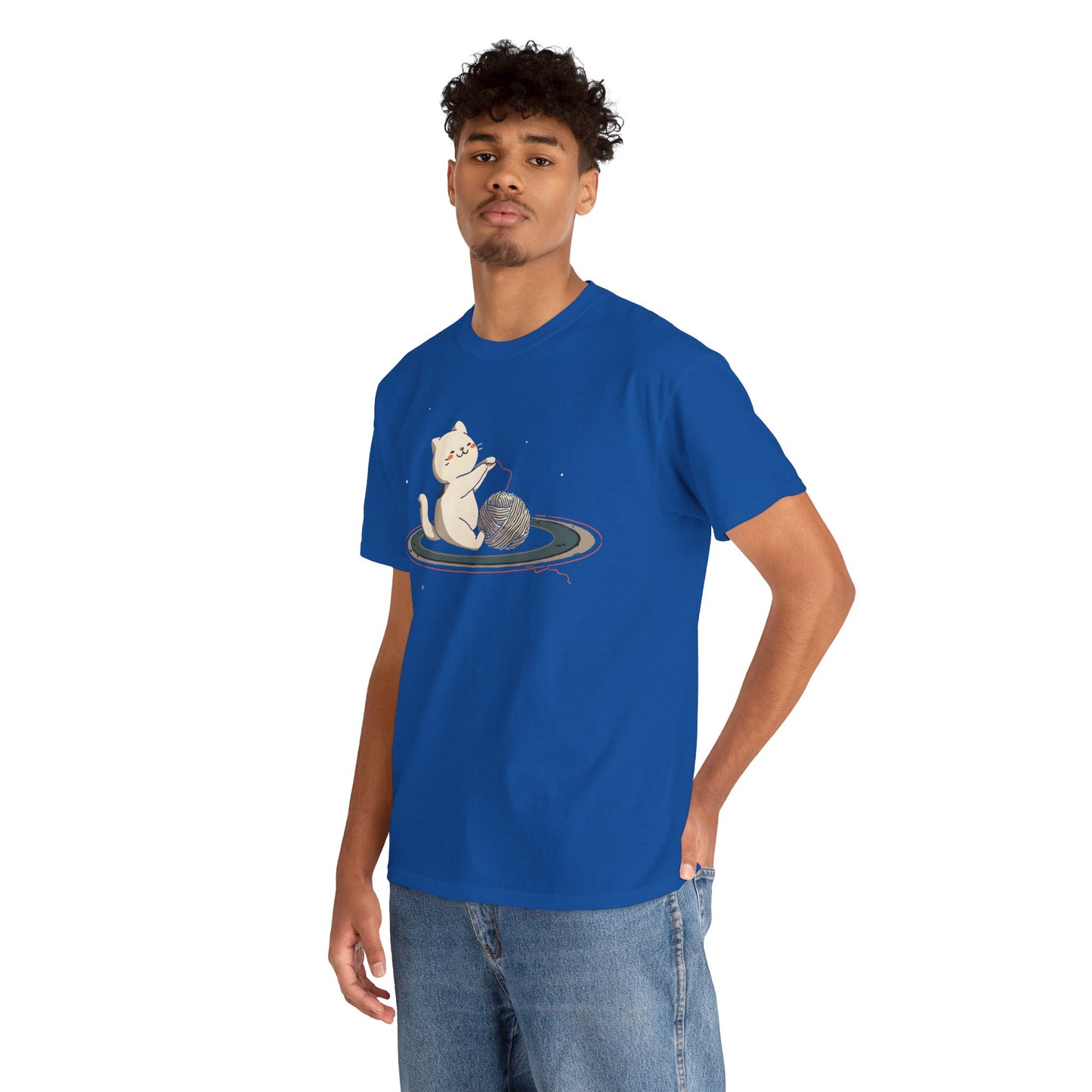 Cat On Saturn Graphic Tee